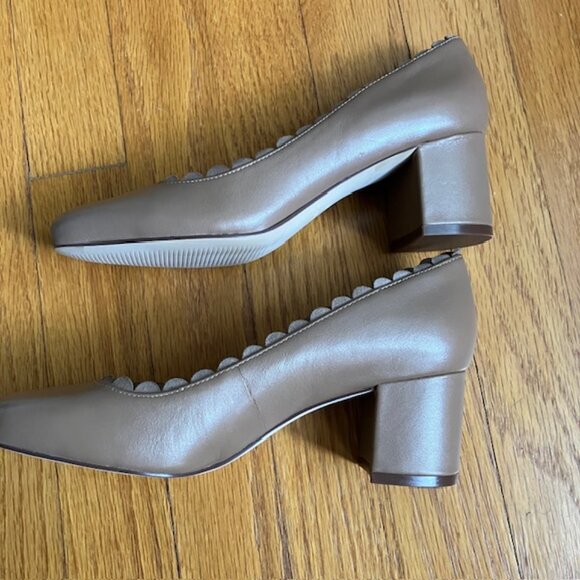 NWT Nine West Finnley0 leather pumps in Natural size 5 - Picture 7 of 11
